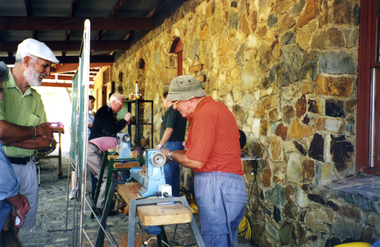 Wood Turners' Display for Society's Open Day at Schwerkolt Cottage and Museum Complex for Heritage Festival 2000.