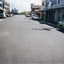 Station Street Mitcham looking north. Trees on Mitcham Mall (formerly Britannia Street) in distance