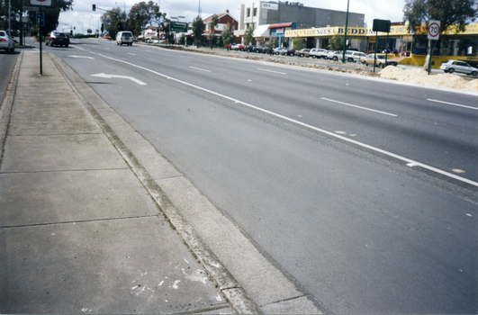 Whitehorse Road, Mitcham, looking east taken from western end of shopping centre opposite old police station.