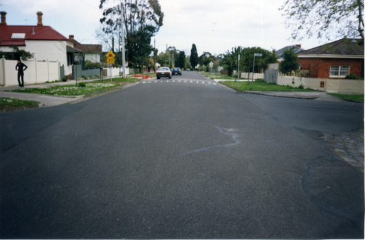 Victoria Street, Mitcham looking west. Fellows Street on right