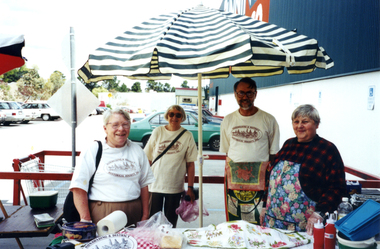 Society group at sausage sizzle at Bunning's in Whitehorse Road , Nunawading.
