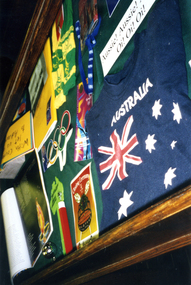 Temporary display of Sydney Olympic memorabilia in the historical Society Museum - items supplied by Bob and Barbara Gardiner.