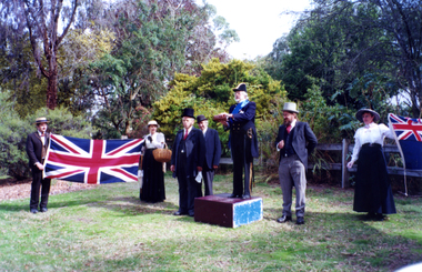 Victorian Re-Enactment Society performing Federation Play on Open Day 2001