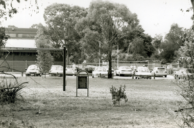 Heatherdale Reserve - Whitehorse side of Heatherdale Road - Features view of Heatherdale Bowls Club with flower garden. 