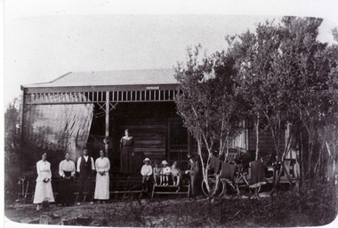 Black and white photograph of Holiday Home of Louis & Francesca (Cissie) Schwerkolt