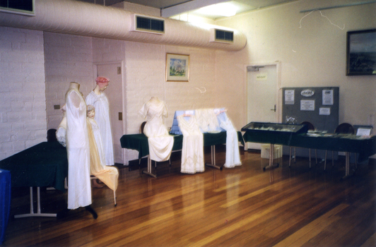 Display ladies' nightwear from the collection for Whitehorse Arts on Parade held in Whitehorse Centre on weekend 29th June to 1st July 2001.