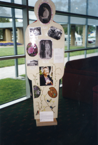Christina Cock display stand in Council Office Foyer. The display continued for three weeks in October, 2001 
