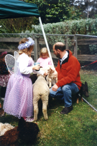 Children at Animal Farm at Society's Wisteria Garden Party on 12 October 2001