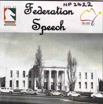 Cover for cd recording of speech
