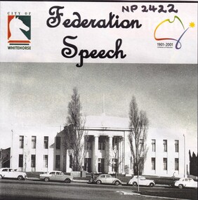 Cover for cd recording of speech