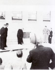 Laying of foundation stone for the North Blackburn Methodist Church in 1957.