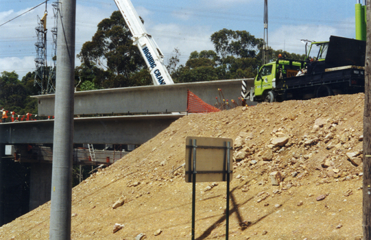 Work progressing on Deep Creek Road Bridge in Mitcham.