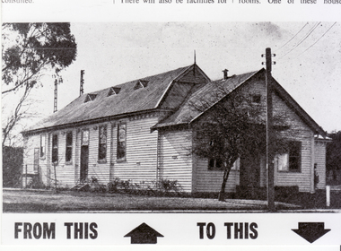 Blackburn Hall later the Morton Park Hall taken from City of Nunawading Newsletter, September 1965. 