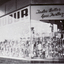 Black and white photograph of first Grocer Shop in Railway Road, Blackburn.