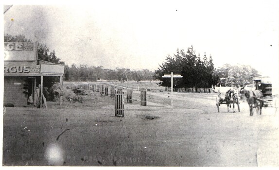 Black & white copy of a photograph of Pannam's Store 