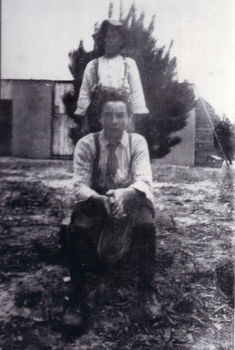 Black and white photograph of Fred and Cecil Collier.