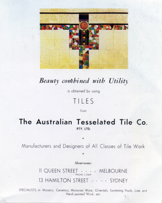 Photograph, Advertisement - Australian Tesselated Tile Co Pty Ltd