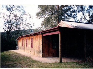 colored photograph exterior of Local History Room prior to extensions