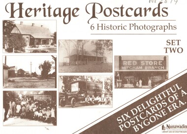 Black and white historic postcard - envelope to hold the six historic postcards of  Set 2.