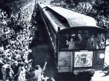 Photograph, Queen Elizabeth on Royal Train in 1954, 1954