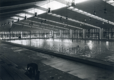 Photograph, Interior of Nunawading Memorial Swimming Pool, c 1976