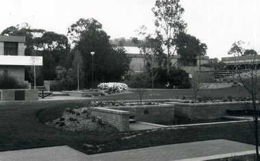Municipal Gardens at the rear of the Nunawading Civic Centre. Established c 1986