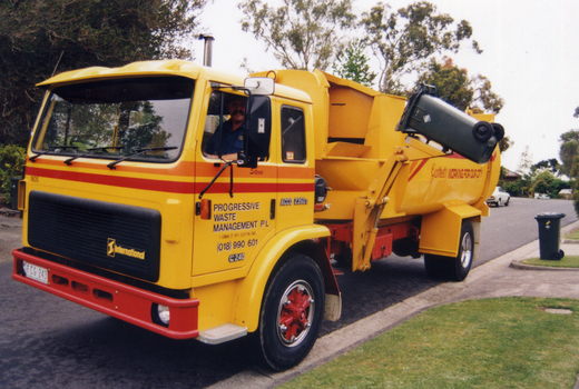 A waste collection vehicle of a contractor,