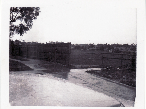 A set of 8 black and white photographs of Council Property south of Orchard Grove, Blackburn South 