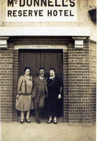  Front of the McDonnell Reserve Hotel, corner Mitcham Road and Whitehorse Road Mitcham c 1920.