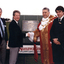 Nunawading Mayor, Cr Les Cooper and Councillor Bill Bowie with East Burwood representatives, Bob McDowell and Ball Hayes, at the opening of the East Burwood Sporting Club, Saturday 24th July 1993