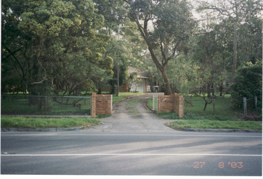 driveway leading to the house built by Sydney Geal in 1951, at 124 Blackburn Road, Blackburn.