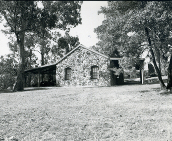 east side of the Schwerkolt Cottage museum.  c1977