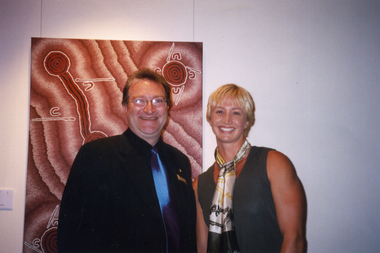 Brooke Hansen of Mitcham; Athens silver medallist, with acting Mayor Peter Allen