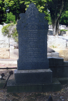 Morton family tombstone on grave 1403, Church of England section, Box Hill Cemetery