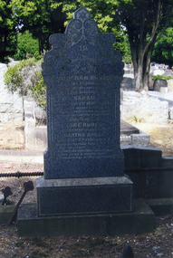 Morton family tombstone on grave 1403, Church of England section, Box Hill Cemetery