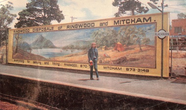 Photograph of a mural erected on Blackburn Railway Station.