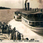  Postcard showing the ferry 'Hygeia' leaving Sorrento. Ferries to Sorrento were used to take orchardist families on their annual picnic