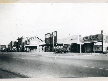 Shops on the south side of Whitehorse Road, Mitcham in the 1940's.