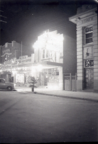 Mitcham shop on the southern side of Whitehorse Road, at night. 