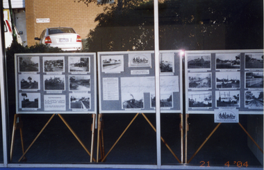 Whitehorse Historical Society display at the Coles Shopping Centre, Mitcham in 2004