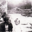 Mrs Johns and her daughter Frances at Mitcham c1930