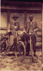 Arthur & Janet Hooke with their bicycles,