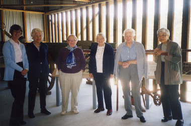 Photograph, Whitehorse Historical Society members in new Implement Shed, 1/10/2007