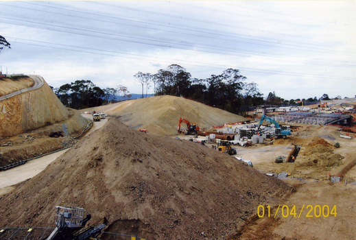 Five coloured photos of the Eastlink project taken on (1 April 2004 )showing progress.