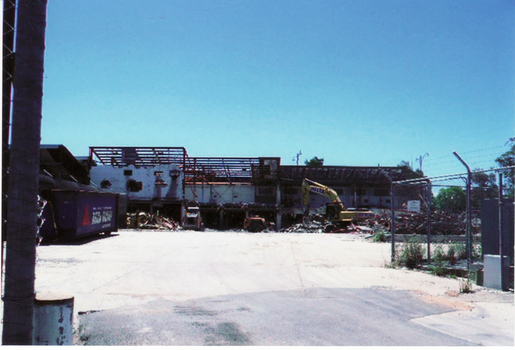 Dismantling of the former Leader Newspaper offices 