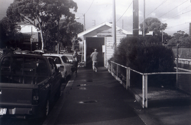 This photograph is the entrance to the Booking Office for trains from Nunawading travelling east.