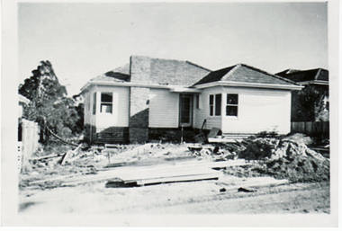 Turner home being built in Salisbury Street Blackburn on 15 April 1956.