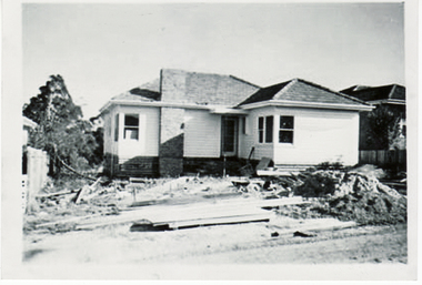 Turner home being built in Salisbury Street Blackburn on 15 April 1956.