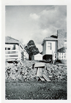 Turner home at 26 Salisbury Ave Blackburn showing a series of views of the making of the road in June 1957