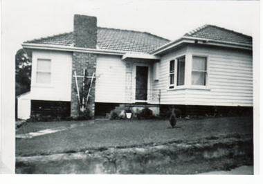 Turner home at 27 Salisbury Ave Blackburn showing view of front garden in 1958.